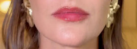 Résultat sur les lèvres de Charlotte après Lip Stain Blush, teinte rosée naturelle et lumineuse - Bymee Cosmetics