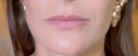 Lèvres de Charlotte avant application du Lip Stain teinte Blush - Bymee Cosmetics