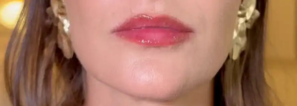 Résultat sur les lèvres de Charlotte après Lip Stain Blush, teinte rosée naturelle et lumineuse - Bymee Cosmetics