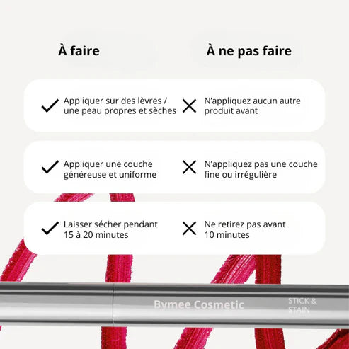 Conseils d’utilisation – à faire et éviter avec l’encre à lèvres peel-off