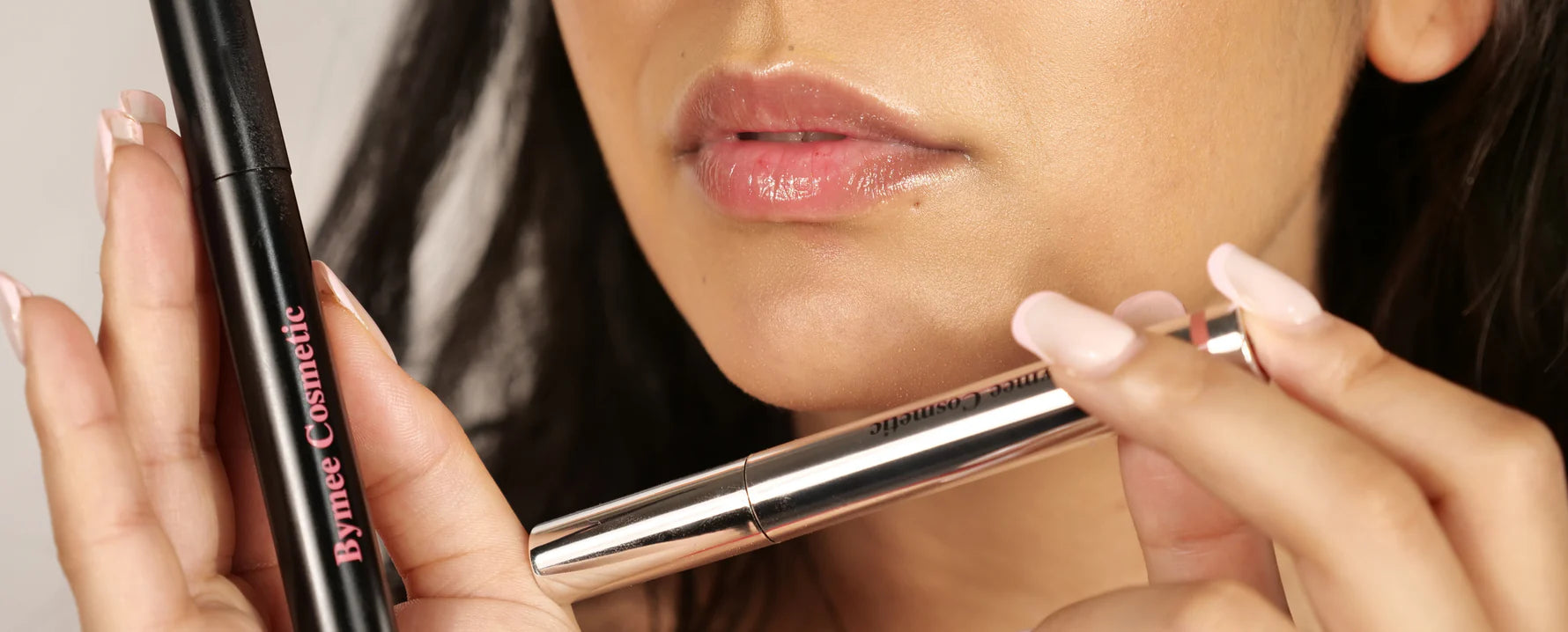 Combo repulpeur lèvres et encre à lèvres soin vegan clean beauty longue tenue Bymee Cosmetics