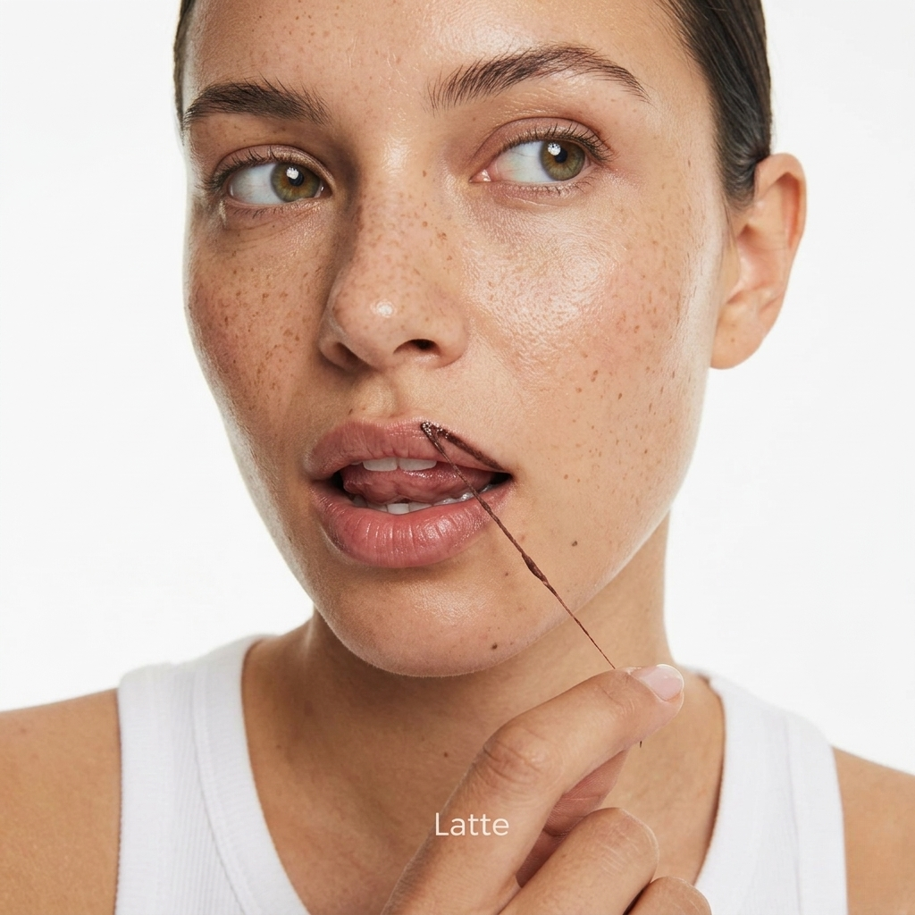 Démonstration encre à lèvres peel-off teinte blush naturelle