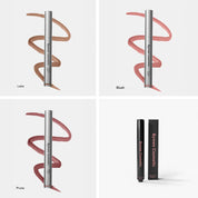 Teintes latte, blush et prune – encre à lèvres peel-off naturelle vegan